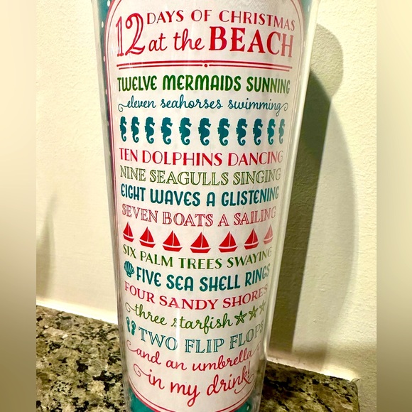 12 Days of Christmas at the Beach - 20 oz Tumbler - Picture 2 of 6